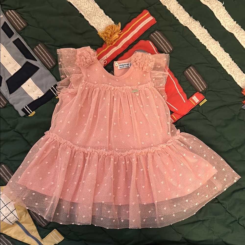 Mayoral Pink Tulle Kids Dress